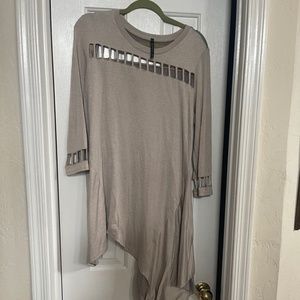 IC Collection by Connie K Beige/Tan Top SZ XL